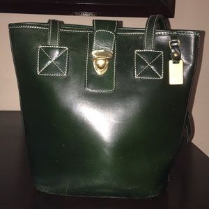Dooney and Bourke hunter green bucket handbag